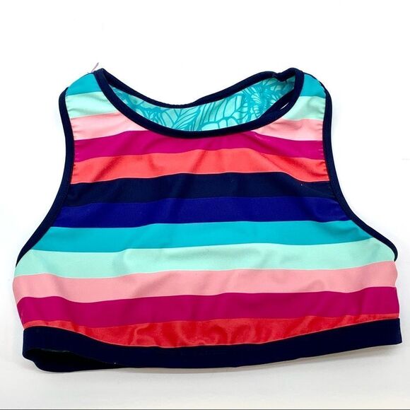 Eddie Bauer Striped Athletic Bra - Picture 1 of 4